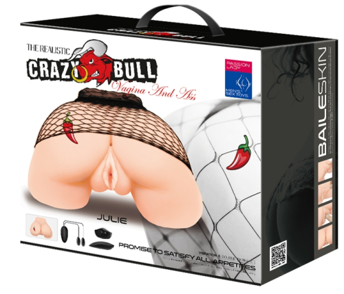 Мастурбатор з подвійною вібрацією і двома входами Crazy Bull JULIE - 13
