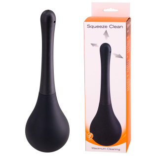 Анальная груша для очищения черная Seven Creations Squeeze Clean 