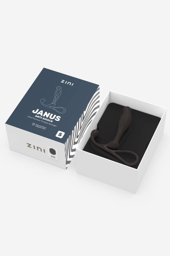 Масажер простати силіконовий чорний Zini Janus Anti Shock розмір S - 2