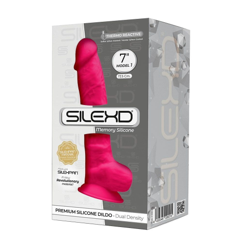Фаллоимитатор 17,7/3,8 см силиконовый реалистик на присоске Silexd Johnny Pink Premium Silicone Dildo MODEL 1 size 7 - 3