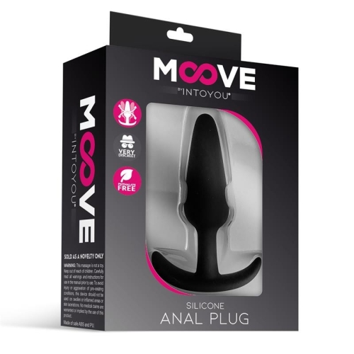 Анальна пробка із медичного силікону чорна Intoyou Silicone Butt Plug Small - 2