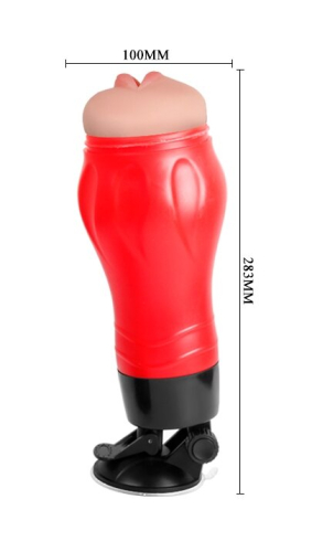 Мастурбатор ротик CRAZY BULL Flora красный - 7