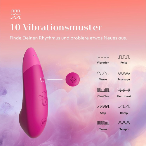 Кліторальний вакуумний вібростимулятор 2 в 1 рожевий Womanizer Enhance - 5