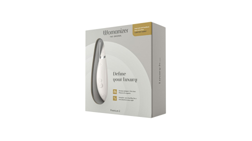 Вакуумний кліторальний стимулятор сірий Womanizer Premium 2 - 8