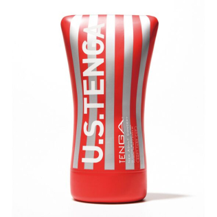 Мастурбатор в колбі силіконовий м'яка подушечка білого кольору Tenga US Soft Tube Cup