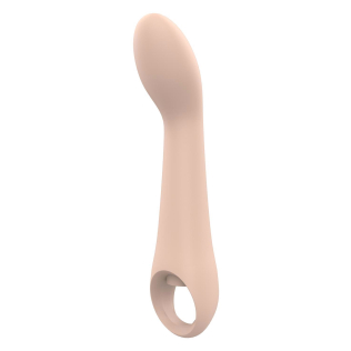 Вибратор вагинальный и для точки G бежевого цвета Dream Toys Nude Ivy