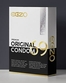 Анатомические презервативы в силиконовой смазке EGZO Original №3 - 1