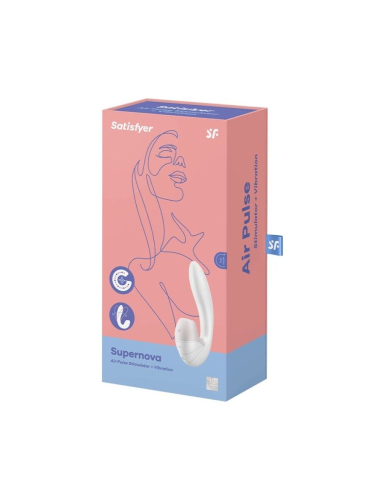 Силиконовый вакуумный вибростимулятор для клитора и зоны G белый Satisfyer Supernova - 3