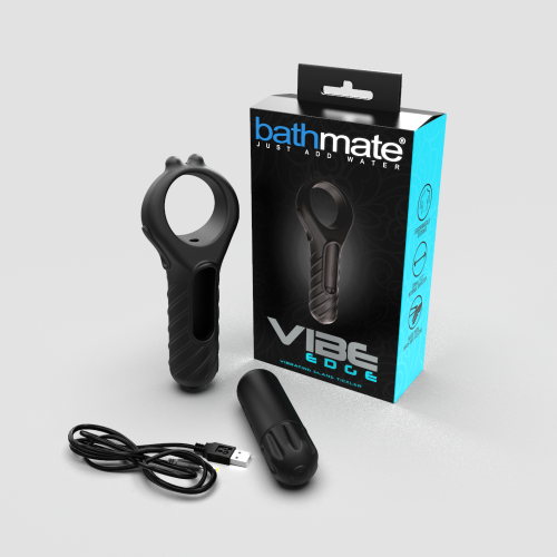 Вібратор для голівки статевого члена силіконовий чорного кольору Bathmate Edge - 2