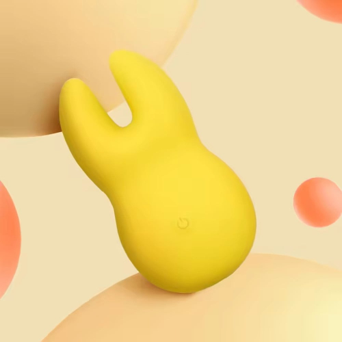 Вібратор для клітора із роздвоєним кінчиком жовтого кольору Sweet Em Velvet Lure - 5
