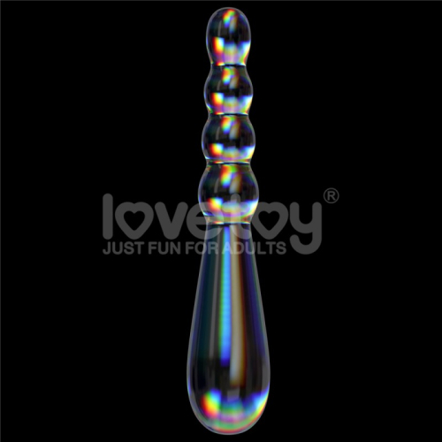 Стеклянный фаллоимитатор шарообразный разноцветный Lovetoy Twilight Gleam - 3