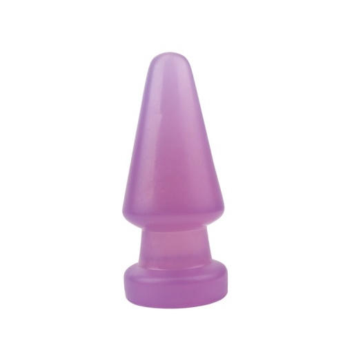 Анальная пробка на присоске фиолетового цвета Chisa Hi Rubber - 2