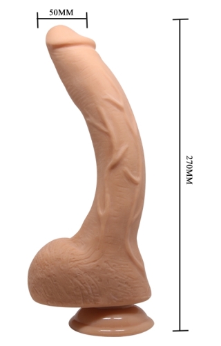 Реалистичный вибратор на присоске телесный LYBAILE Penis Vibration - 8