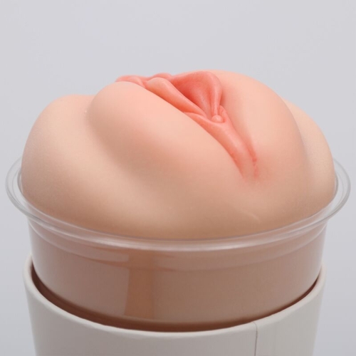 Мастурбатор-вагина наскрізний у колбі тілесний Naked Factory Cup Sleeve V-2 - 6