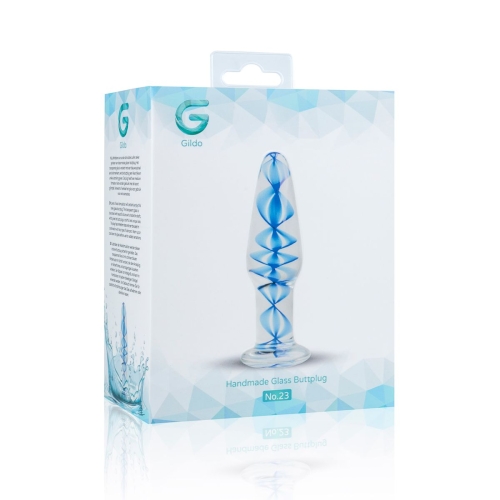 Анальна пробка скляна з внутрішньою спіраллю Gildo Glass buttplug No. 23 - 4