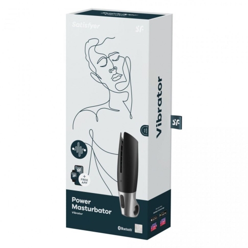 Мастурбатор для мужчин силиконовый черного цвета Satisfyer Power - 5