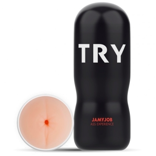 Мастурбатор для мужчин Анус в колбе телесного цвета Jamyjob Ass Experience Masturbator