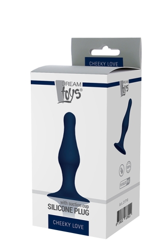 Анальная пробка силиконовая синяя на присоске 12,7 х 3,5 Dream Toys Cheeky Love - 2