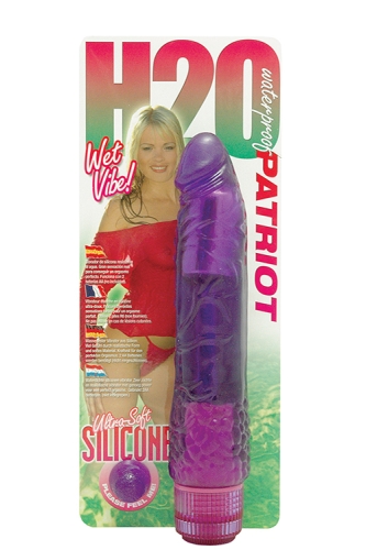 Силіконовий вібромасажер фіолетовий Seven Creations H2O PATRIOT WATERPROOF VIBRATOR - 2
