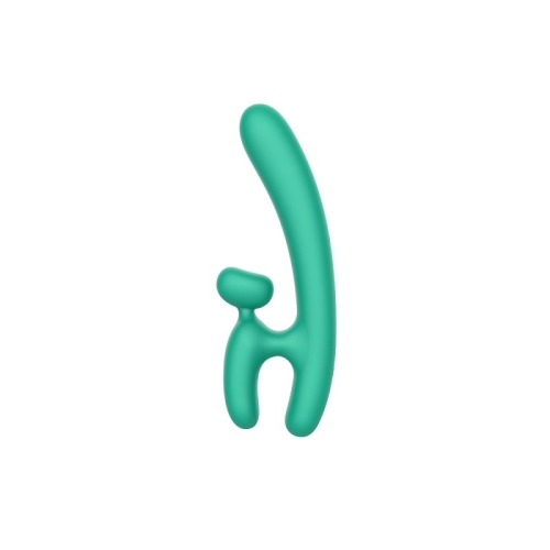 Вибратор для точки G и отростком для клитора зеленого цвета Chisa Lust Ripple Hreindyri - 2