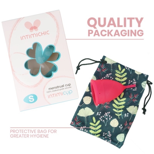 Менструальна чаша силіконова рожева Intimichic Menstrual Cup Medical Grade - 2