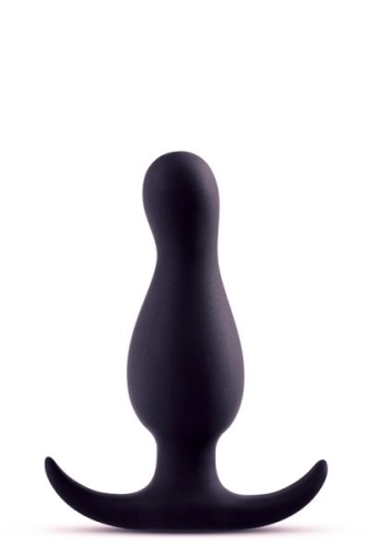 Анальный плаг с якорем чёрный ANAL ADVENTURES PLATINUM CURVE PLUG - 1