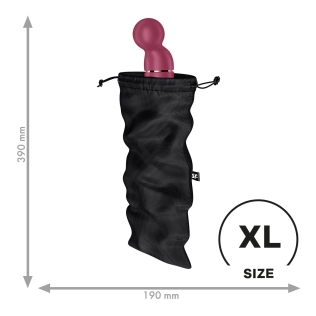 Мішечок для зберігання іграшок чорного кольору Satisfyer Treasure Bag розмір XL