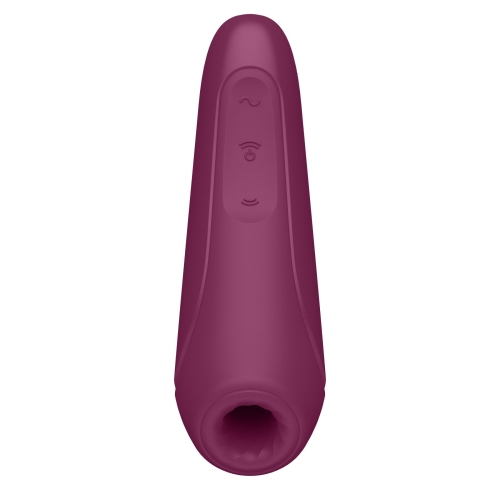 Смарт вакуумний кліторальний стимулятор червоного кольору Satisfyer Curvy 1 - 4