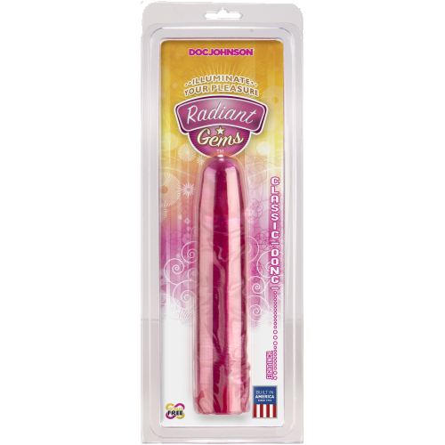 Фалоімітатор реалістичний з гелевим покриттям Doc Johnson Radiant Gems 8 Inch Dong Fuchsia - 2