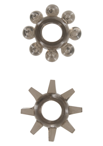 Эрекционные кольца на пенис зеленого цвета 2 штуки Toy Joy Power Stretchy Rings - 2
