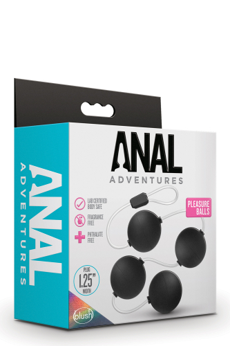 Анальні кульки чорні Blush Anal Adventures Pleasure Balls - 2