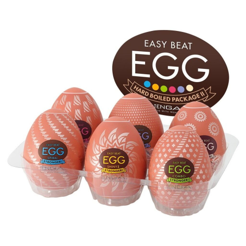 Набір мастурбаторів яєць білого кольору Tenga Egg Hard Boilded II Pack - 1
