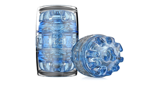 Мастурбатор двухсторонний для мужчин голубого цвета FleshLight Quickshot Turbo - 1