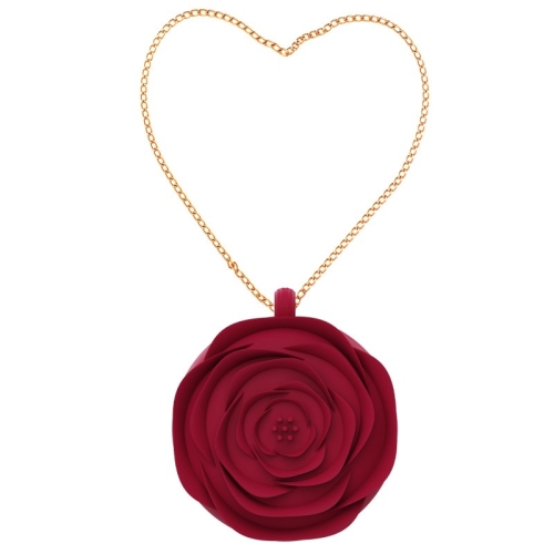 Клиторальный стимулятор в форме розы красный Cnt LOVE-Rose Necklace Vibrator-Rose - 2