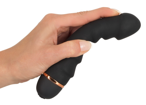 Оксамитовий вібратор силіконовий чорного кольору You2Toys Bendy Ripple Vibrator - 5