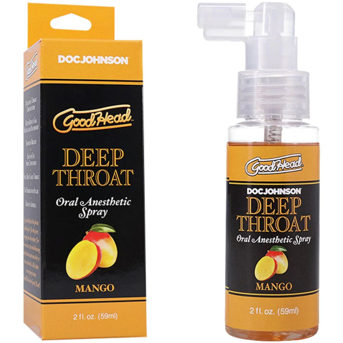 Спрей для глибокого орального сексу зі смаком манго Doc Johnson GoodHead DeepThroat Spray 59 мл - 2