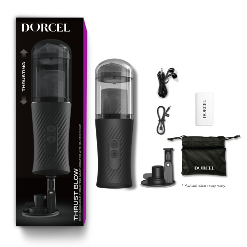 Автоматичний мастурбатор на присосці чорного кольору Dorcel THRUST BLOW - 7