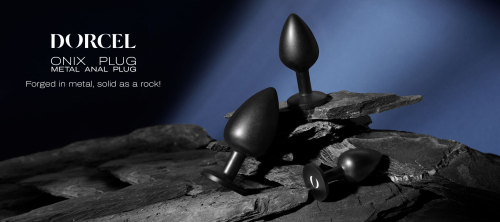 Анальна пробка металева чорного кольору Dorcel ONIX PLUG розмір L - 6