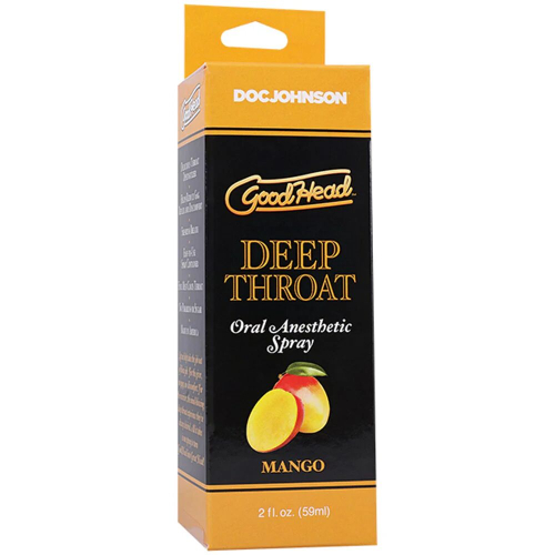 Спрей для глибокого орального сексу зі смаком манго Doc Johnson GoodHead DeepThroat Spray 59 мл - 3