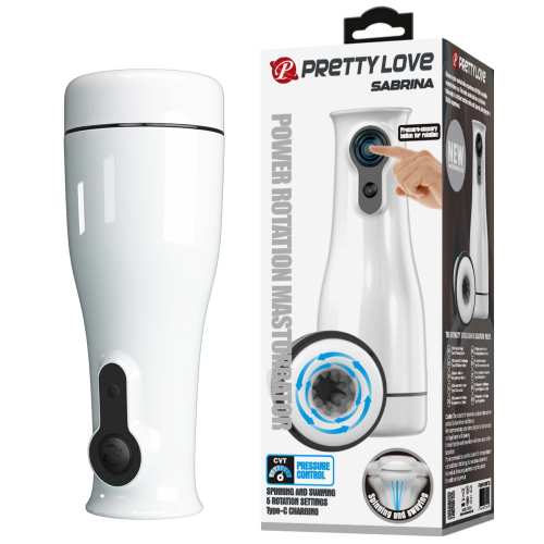 Автоматический мастурбатор с ротацией белый LYBAILE PRETTY LOVE Sabrina Power Rotation Masturbator - 2