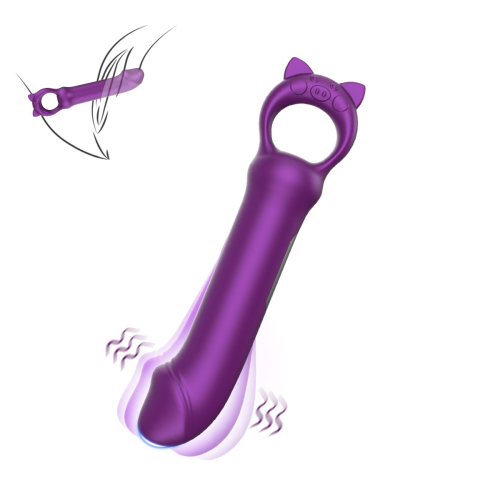 Мини-вибратор реалистичный для клитора и сосков фиолетовый Every Night Toys Grace 10 режимов вибрации - 1