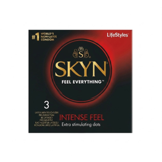 Презервативы с волнообразными выступами полиизопреновые SKYN Intense Feel 3 штуки