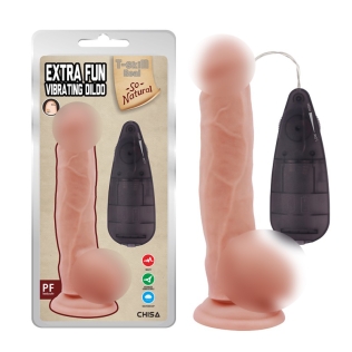 Вибратор реалистичный гелевый на присоске телесного цвета с пультом ДУ Chisa Extra fun vibrating dildo