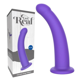 Насадка для страпона на присоске силиконовая фиолетовая Toy Joy Get Real Harness Dong размер М