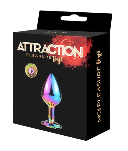 Металлическая анальная пробка со стразом хамелеон MAI Attraction Toys - 5