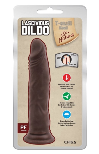 Фалос на присоску реалістичний коричневий CHISA Lascivious Dildo Brown - 5