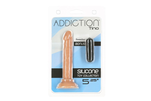 Фалоімітатор реалістичний на присосці тілесного кольору Addiction Tino Silicone Dildo - 5