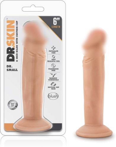 Фалоімітатор реалістичний на присосці тілесний Blush Dr.Skin Dr. Small - 1