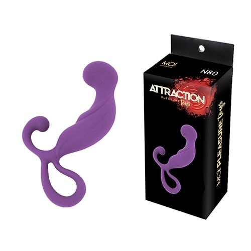 Масажер простати фіолетовий силіконовий MAI Attraction Toys довжина 13.4 см діаметр 3.2 см - 2