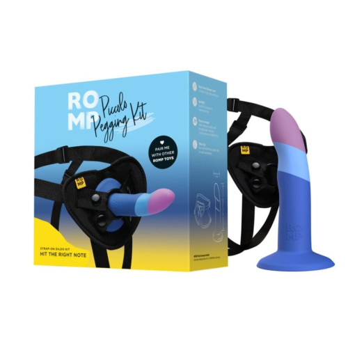 Ремінний страпон нереалістичний кольорового кольору ROMP Piccolo Pegging - 1